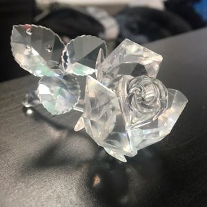 Clear Swarovski Crystal Rose